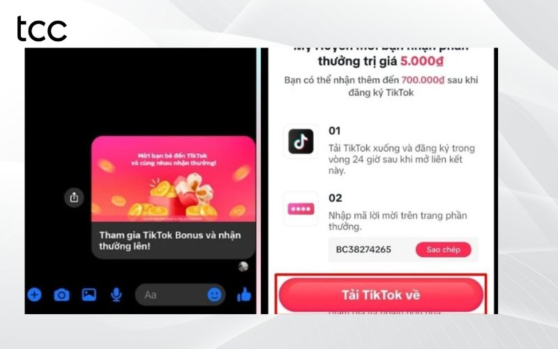 cách nhập mã mời tiktok trên điện thoại