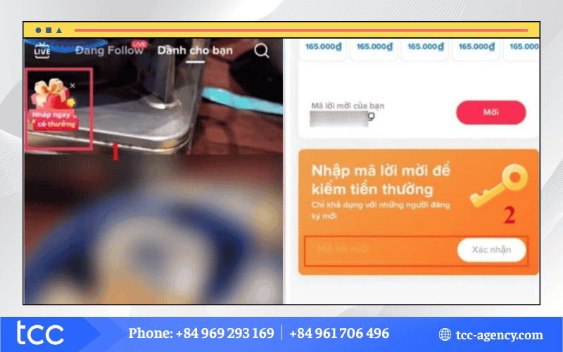 cách nhập mã mời trên tiktok