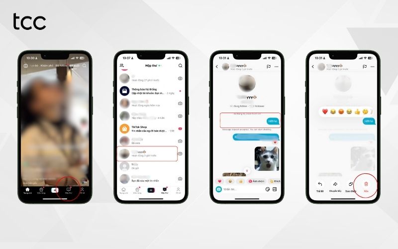 tin nhắn trên tiktok có thu hồi được không