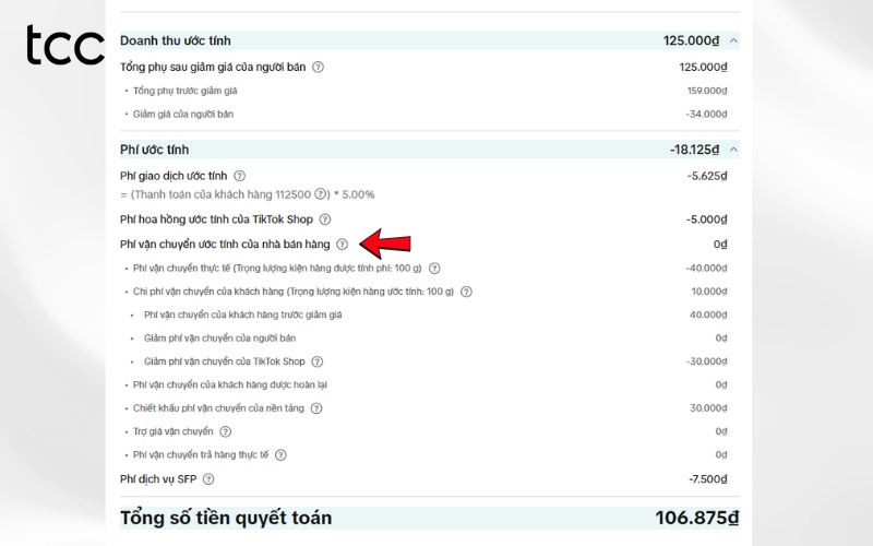 các loại phí bán hàng trên tiktok