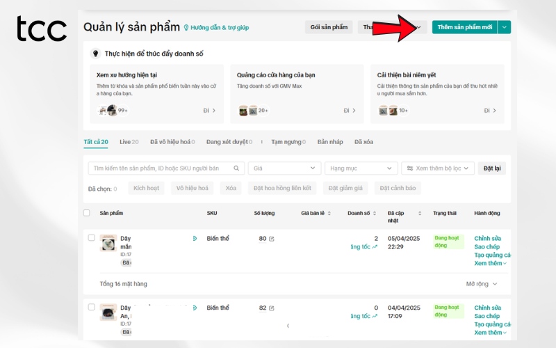 sku là gì trên tiktok shop