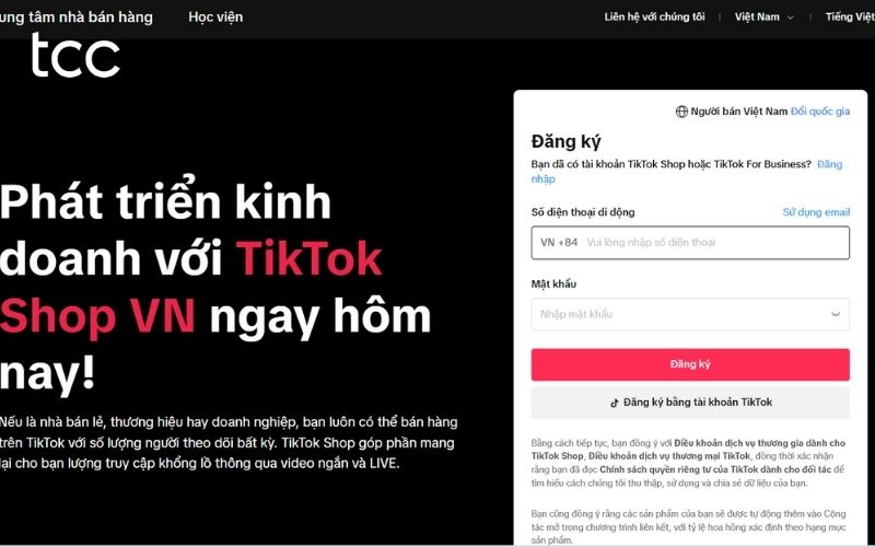 tiktok seller center là gì