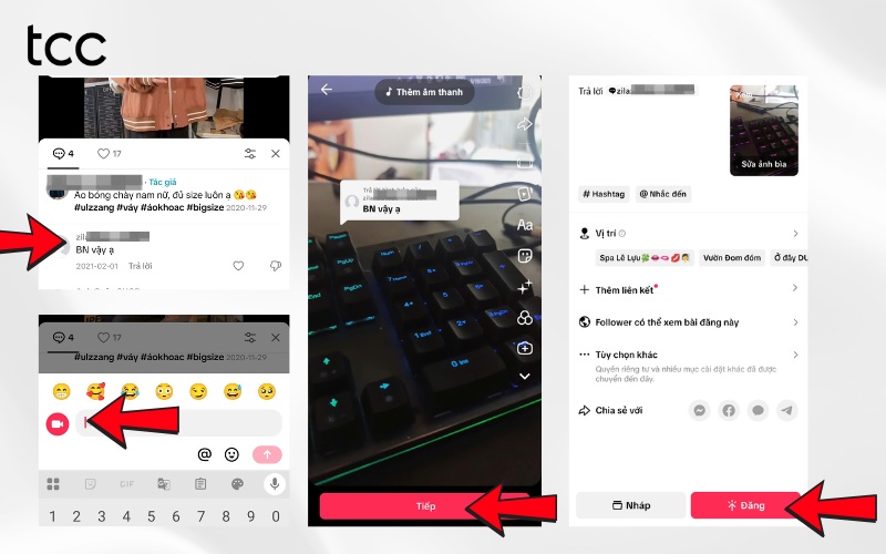 cách ghim bình luận trên tiktok khi live
