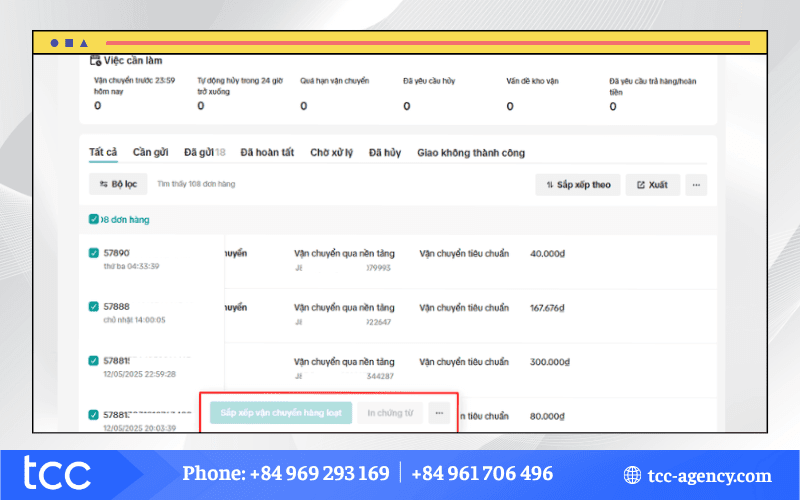 cách in đơn hàng tiktok shop