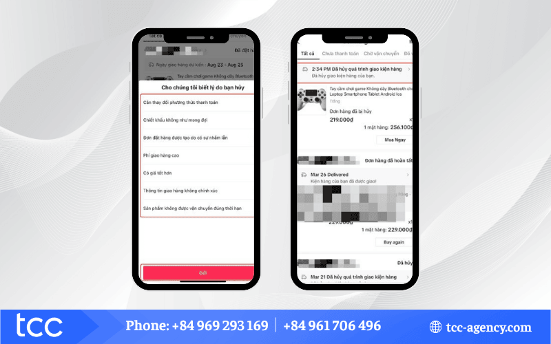 hướng dẫn hủy đơn hàng trên tiktok