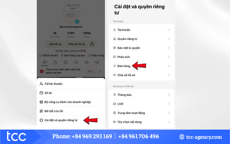 tra cứu đơn hàng tiktok bằng mã