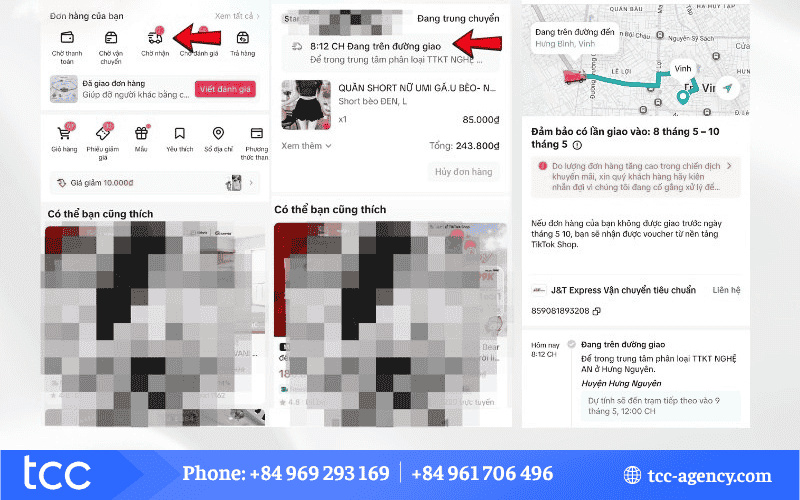 tra đơn hàng tiktok shop