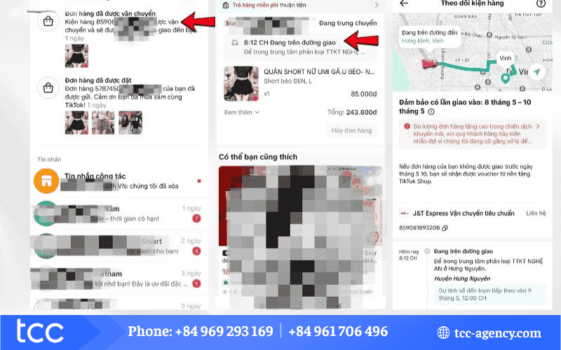tra mã đơn hàng tiktok