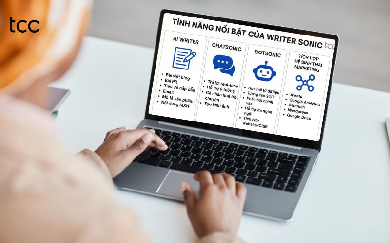 tính năng nổi bật của writer sonic