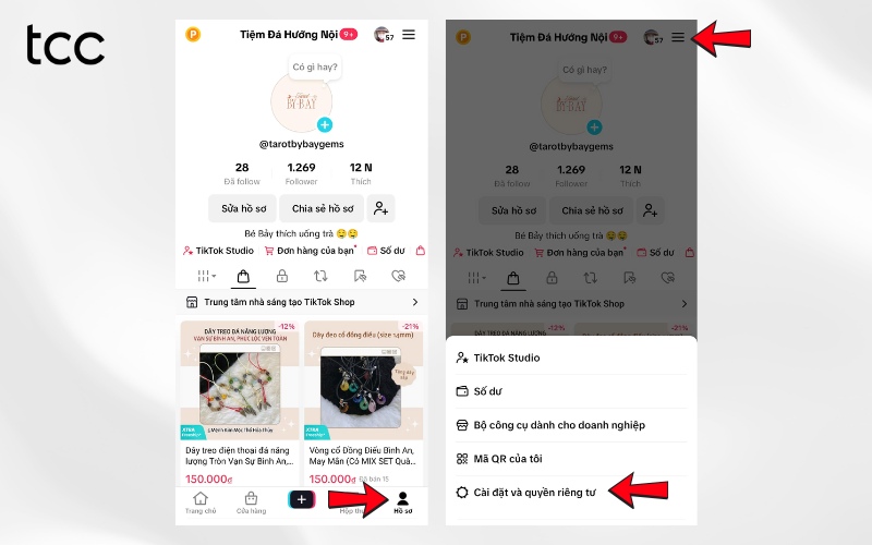 cách chỉnh phương thức thanh toán trên tiktok