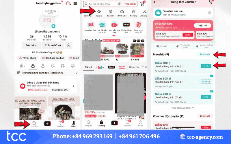 cách lấy mã freeship trên tiktok shop