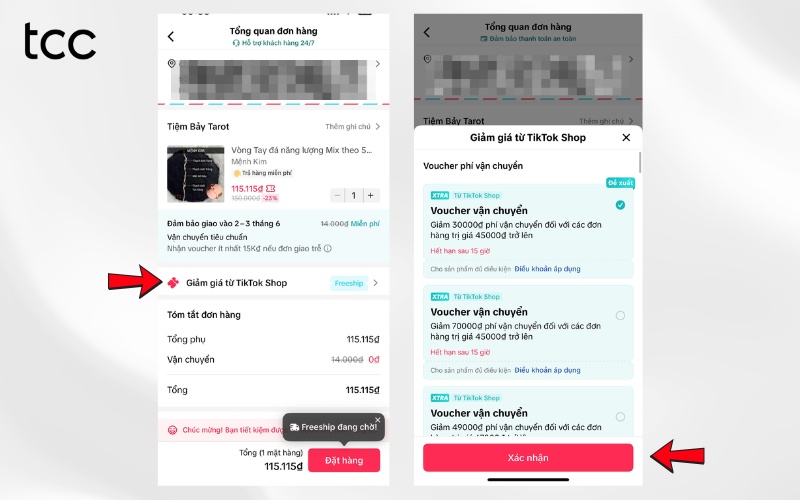 cách lấy mã freeship tiktokshop