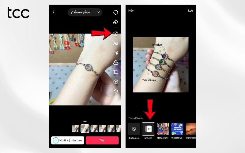 cách làm hiệu ứng chuyển ảnh trên TikTok