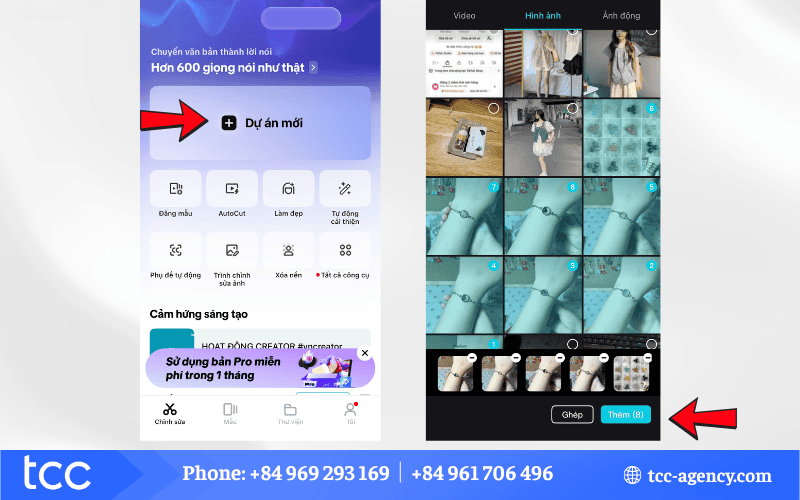 hiệu ứng chuyển ảnh trên TikTok ấn tượng