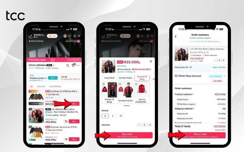 kinh nghiệm mua hàng trên TikTok