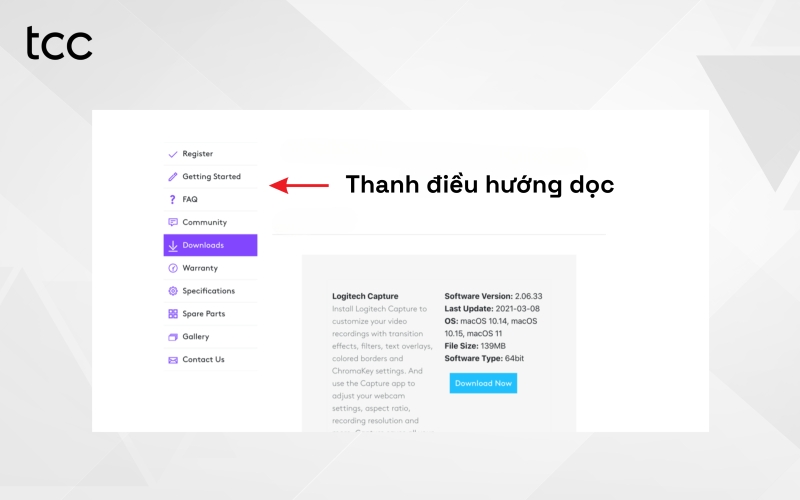 Thanh điều hướng dọc