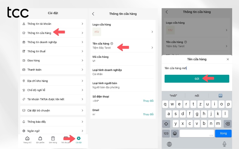 cách đổi tên tiktok shop khi chưa đủ 30 ngày