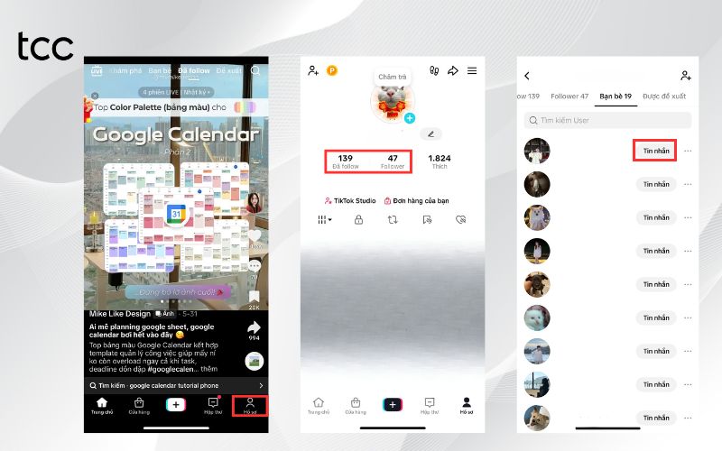 ib trên TikTok