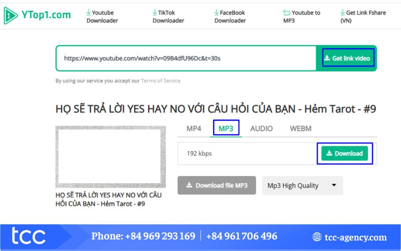 cách tải âm thanh từ video youtube