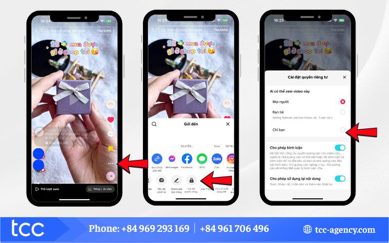 cách ẩn video trên tik tok