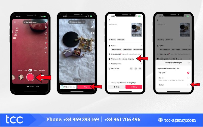 cách ẩn video tiktok