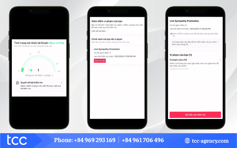 cách giảm điểm vi phạm trên tiktok shop