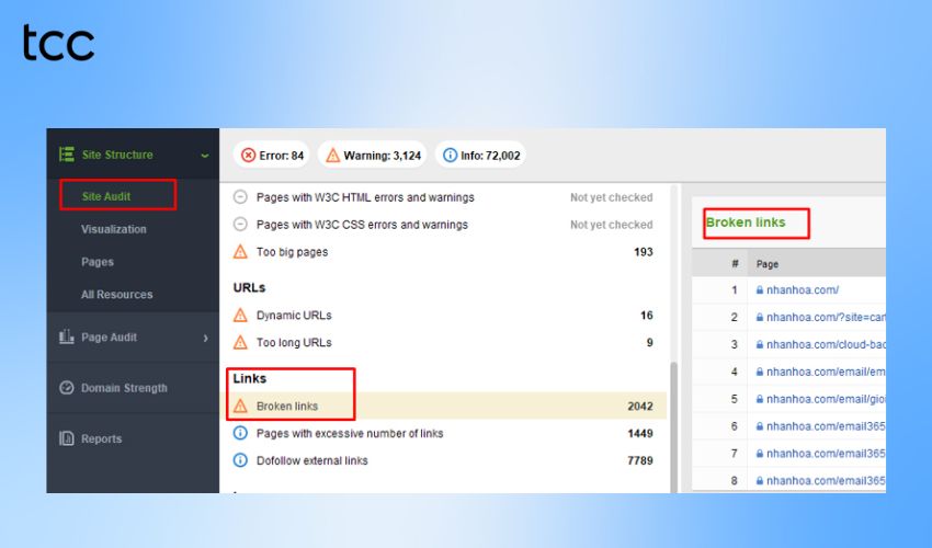 Kiểm tra thông qua plugin website auditor