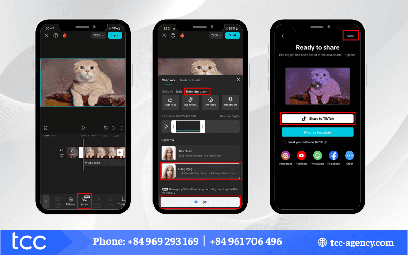 chỉnh sửa video hát nhép bằng động vật