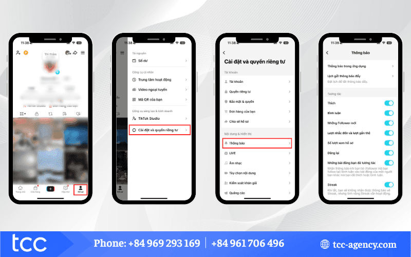 cách xoá thông báo tiktok