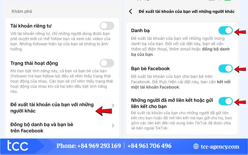 tài khoản được đề xuất trên tiktok