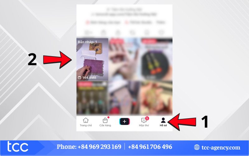 cách lấy lại video bản nháp trên tiktok