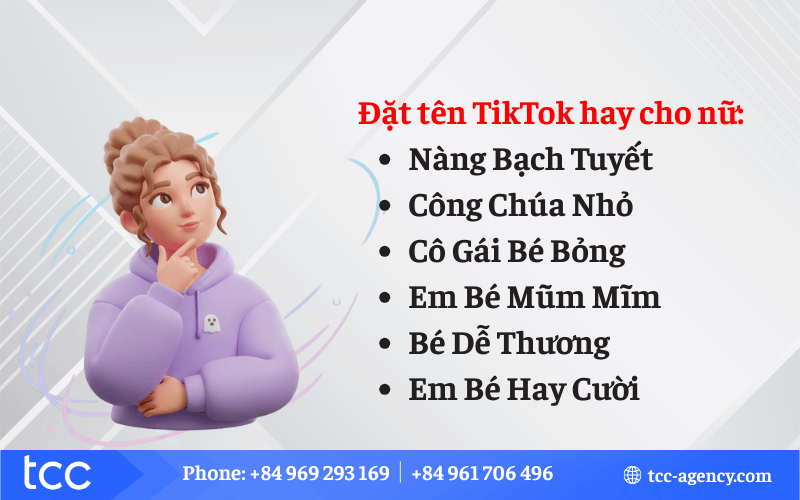 đặt tên tiktok cho hay