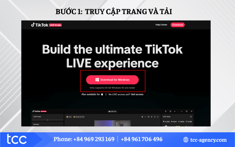 cách nhận quyền truy cập tiktok live studio