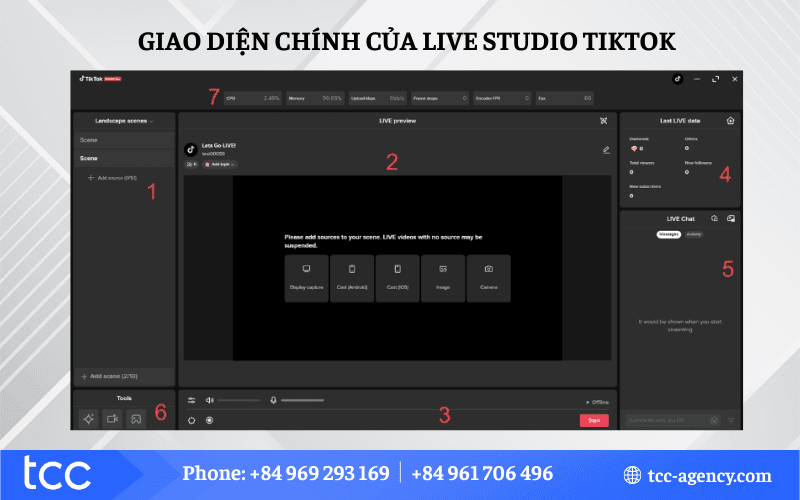 live studio tiktok bán hàng