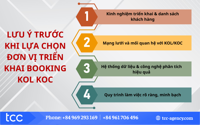 lưu ý khi chọn agency booking kol koc