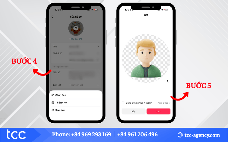 gỡ ảnh đại diện tiktok