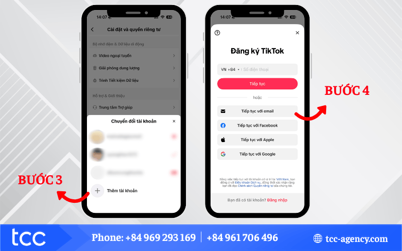 tạo 2 tài khoản tiktok