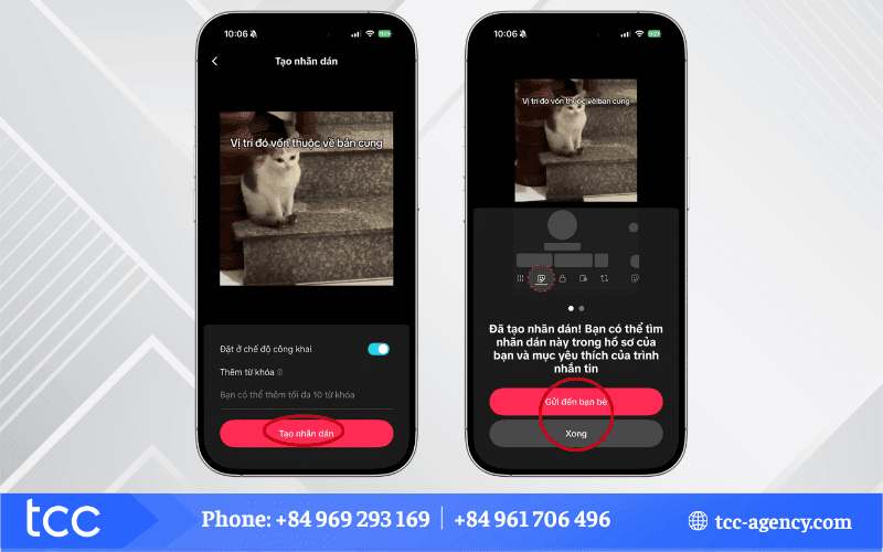 nhãn dán cute trên tiktok