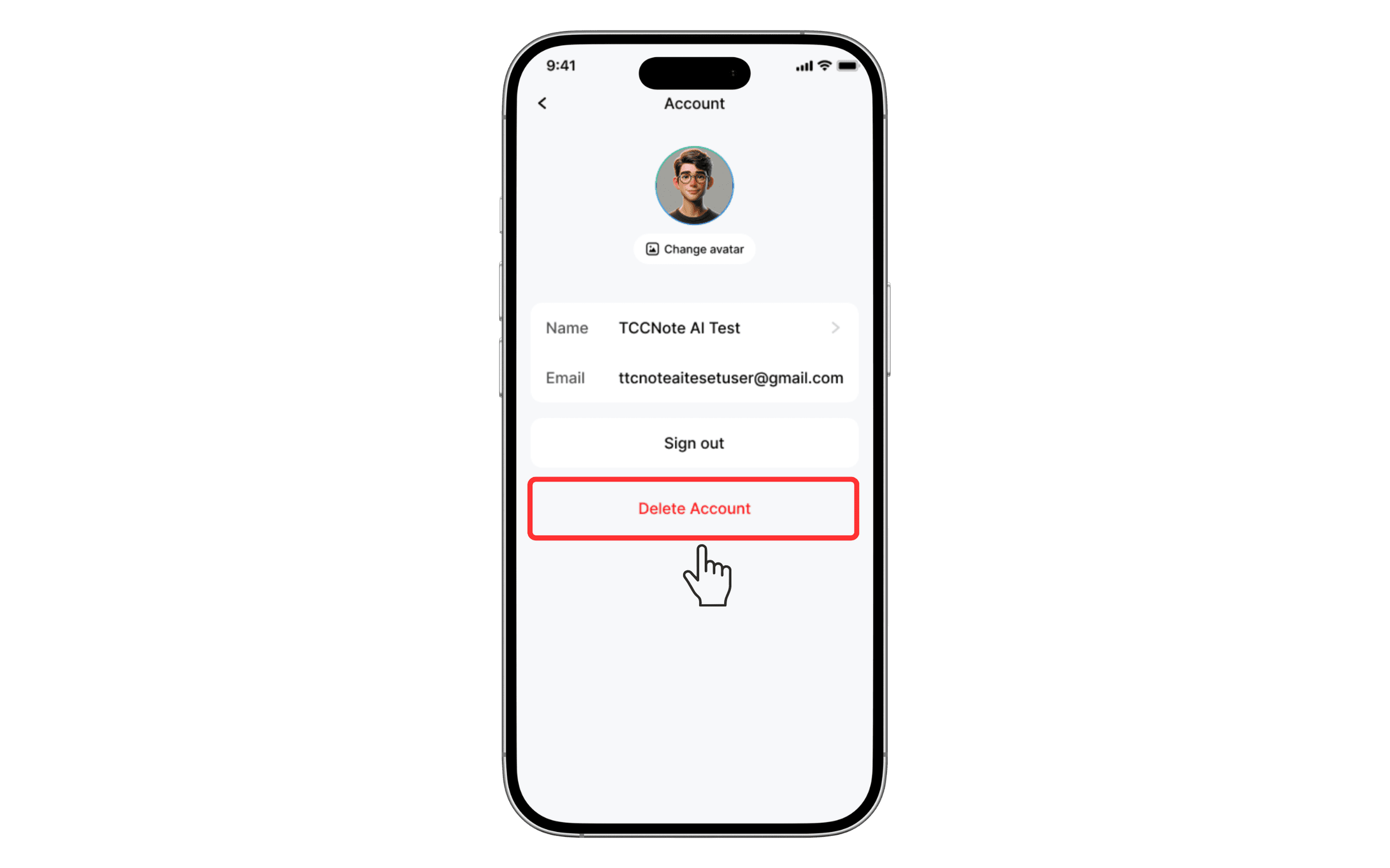 Delete your account Hey: AI Note Taker Transcribe