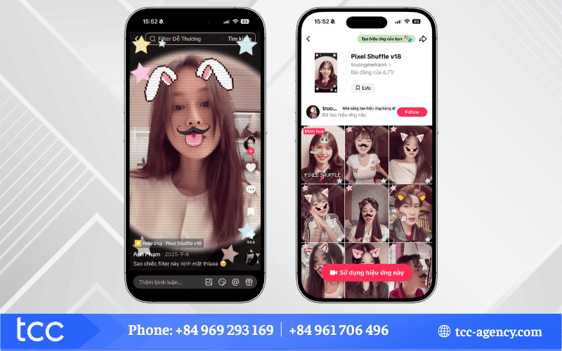 filter tiktok hài hước