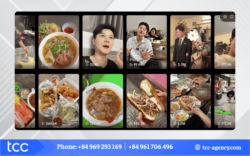 Hashtag tiktok nấu ăn lên xu hướng