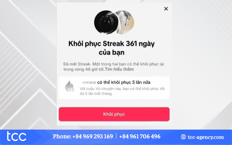 chuỗi tiktok có tự khôi phục được không